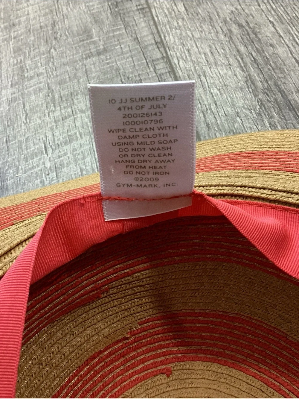 Janie And Jack Striped Straw Sun Hat Size 2T-3T